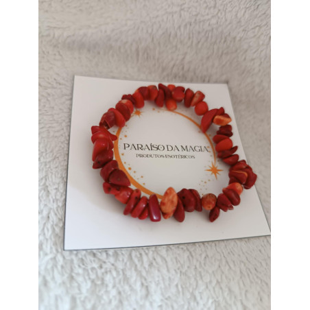 Pulseira Chip Jaspe Vermelho