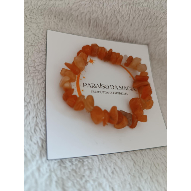 Pulseira Chip Calcita Laranja