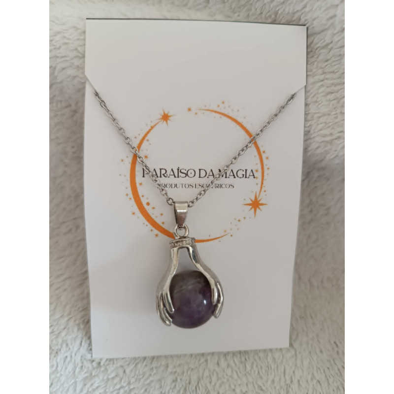 Colar Mãos de Bruxa Ametista