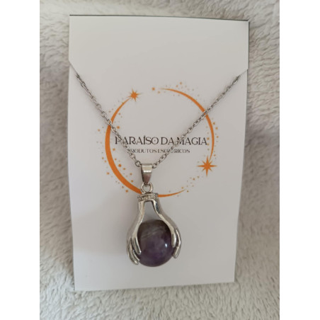 Colar Mãos de Bruxa Ametista